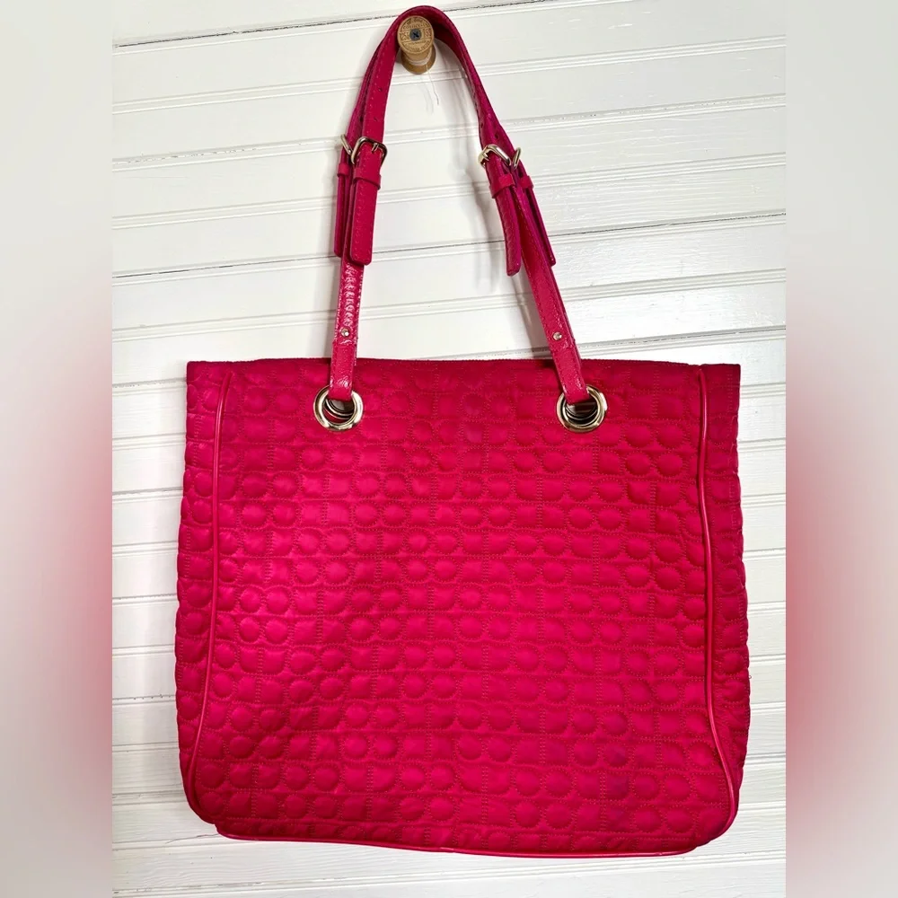 Kate Spade Hot Pink Quilted Tote Bag